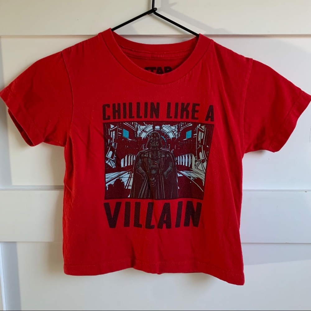 STAR WARS | Chillin Like a Villian Red T-Shirt 4T